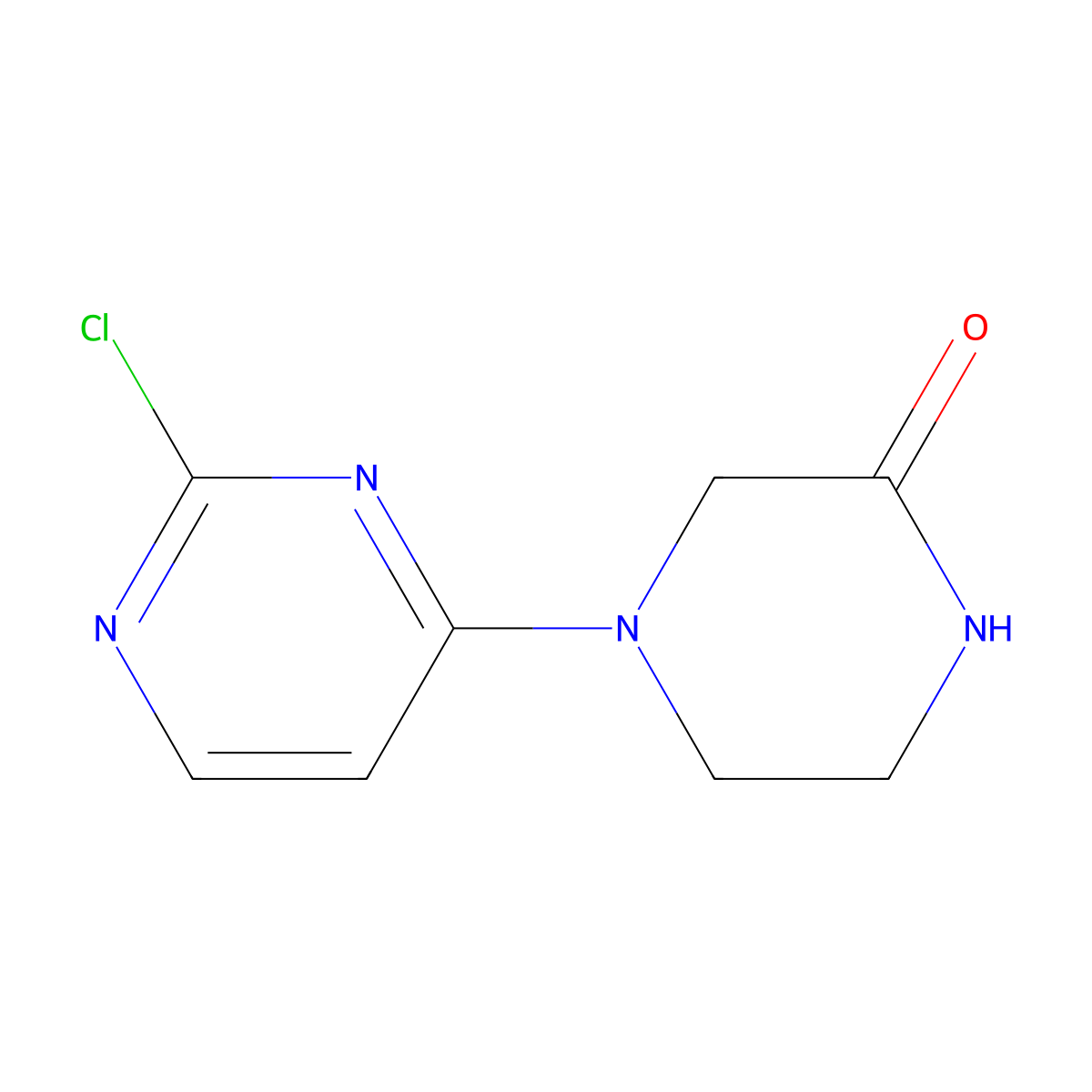 4-(2-Chloropyrimidin-4-yl)piperazin-2-one molecular structure, CAS 749900-83-2