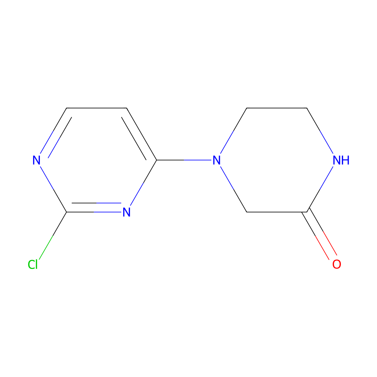 4-(2-Chloropyrimidin-4-yl)piperazin-2-one molecular structure, CAS 749900-83-2