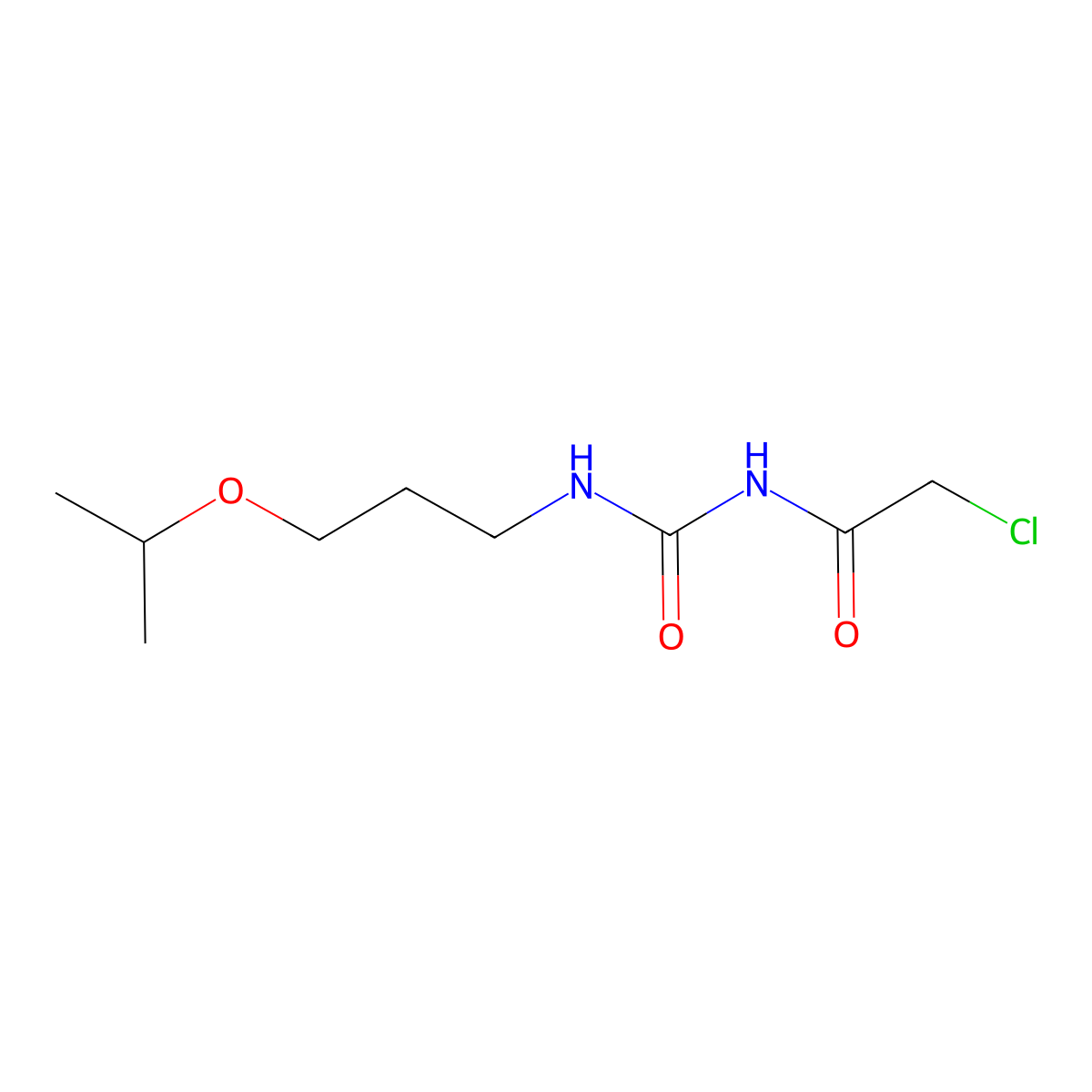 3-(2-Chloroacetyl)-1-[3-(propan-2-yloxy)propyl]urea molecular structure, CAS 749901-85-7