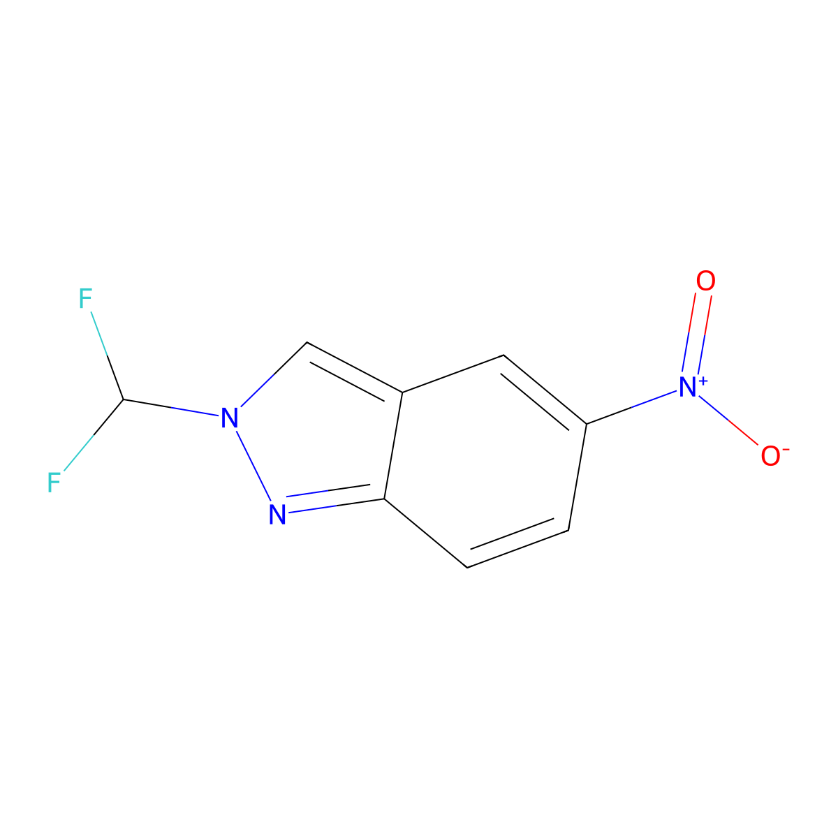 2-(difluoromethyl)-5-nitro-2H-indazole molecular structure, CAS 749901-98-2