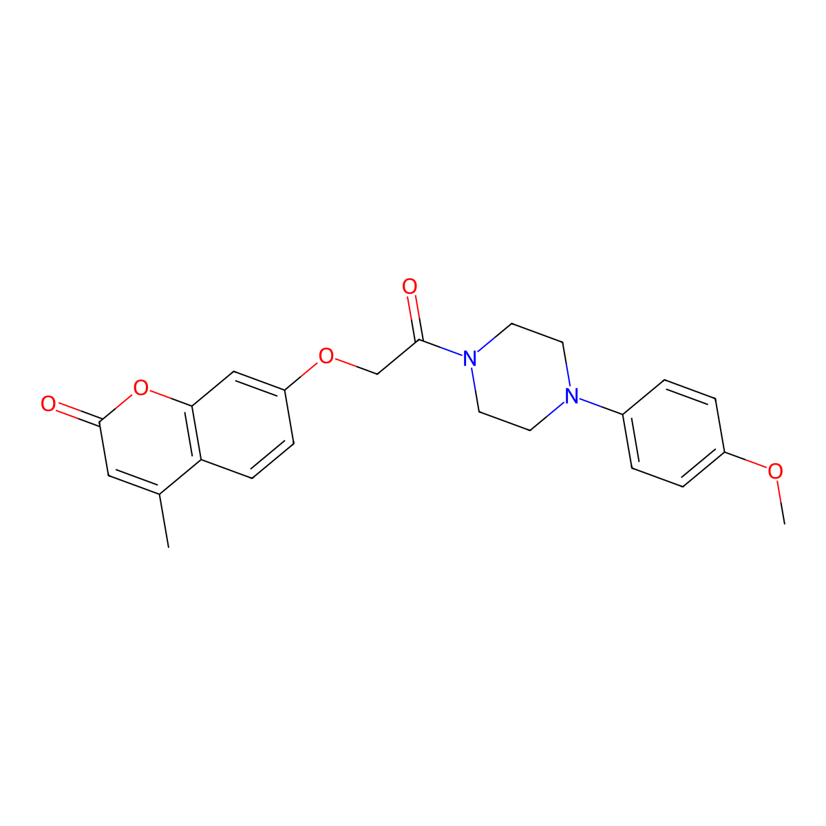 7-{2-[4-(4-methoxyphenyl)piperazin-1-yl]-2-oxoethoxy}-4-methyl-2H-chromen-2-one molecular structure, CAS 749906-41-0