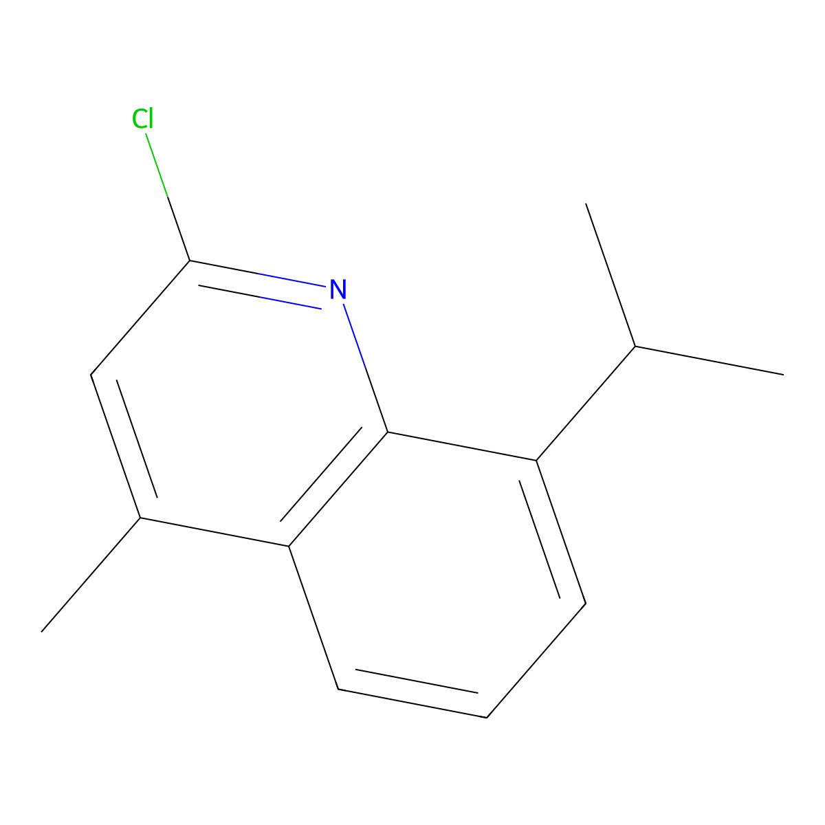 2-Chloro-4-methyl-8-(propan-2-yl)quinoline molecular structure, CAS 749906-83-0