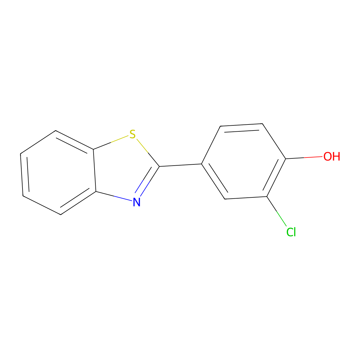 4-(1,3-Benzothiazol-2-yl)-2-chlorophenol molecular structure, CAS 749906-91-0