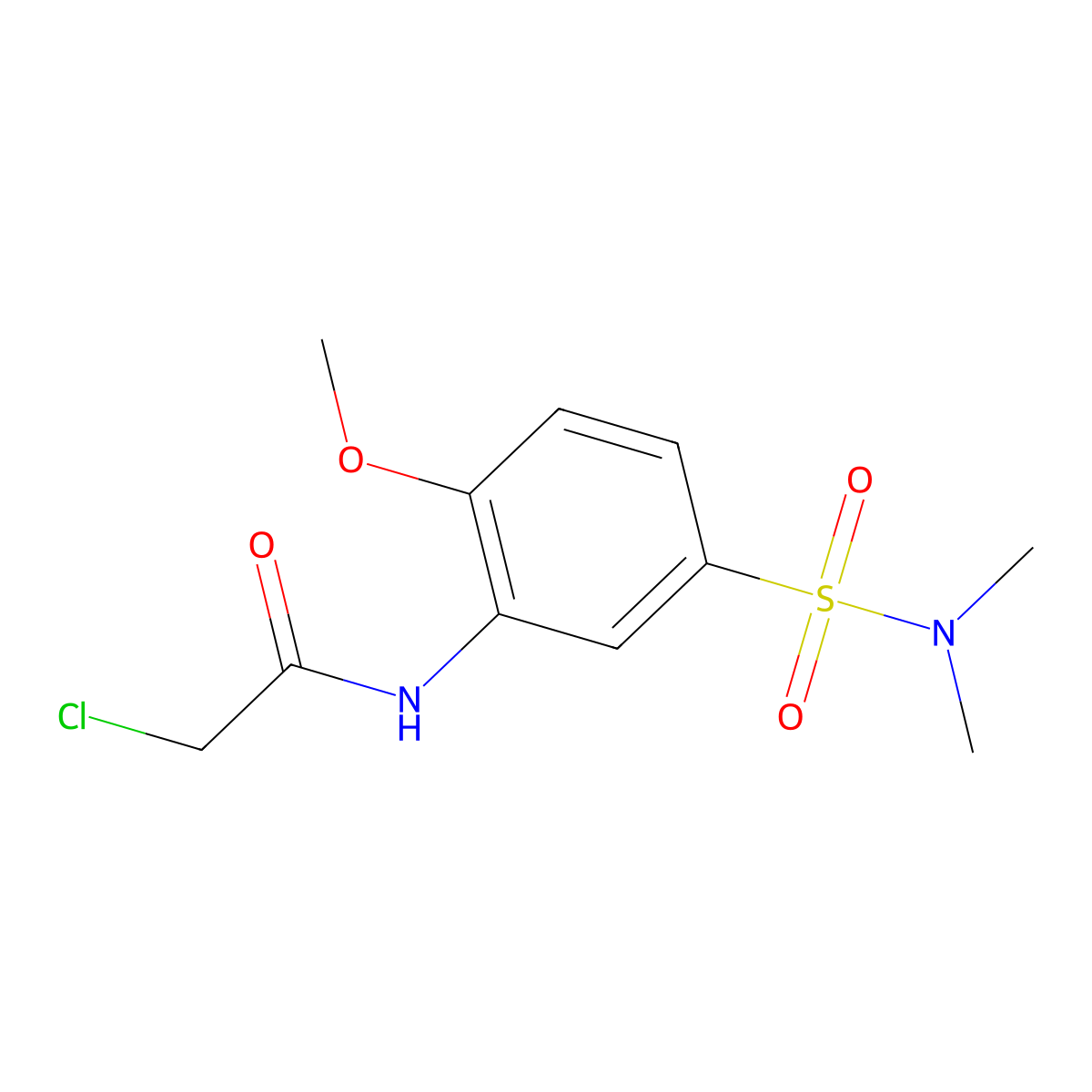 2-chloro-N-[5-(dimethylsulfamoyl)-2-methoxyphenyl]acetamide molecular structure, CAS 749906-93-2