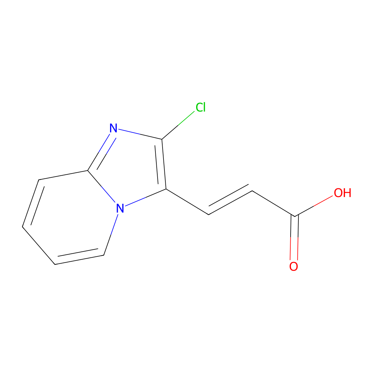 (2E)-3-{2-chloroimidazo[1,2-a]pyridin-3-yl}prop-2-enoic acid molecular structure, CAS 749907-00-4