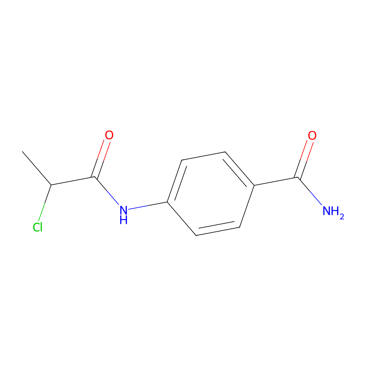 4-[(2-Chloropropanoyl)amino]benzamide molecular structure, CAS 749907-03-7