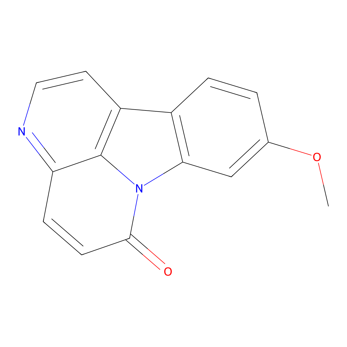 9-Methoxy-6H-indolo(3,2,1-de)(1,5)naphthyridin-6-one molecular structure, CAS 74991-91-6
