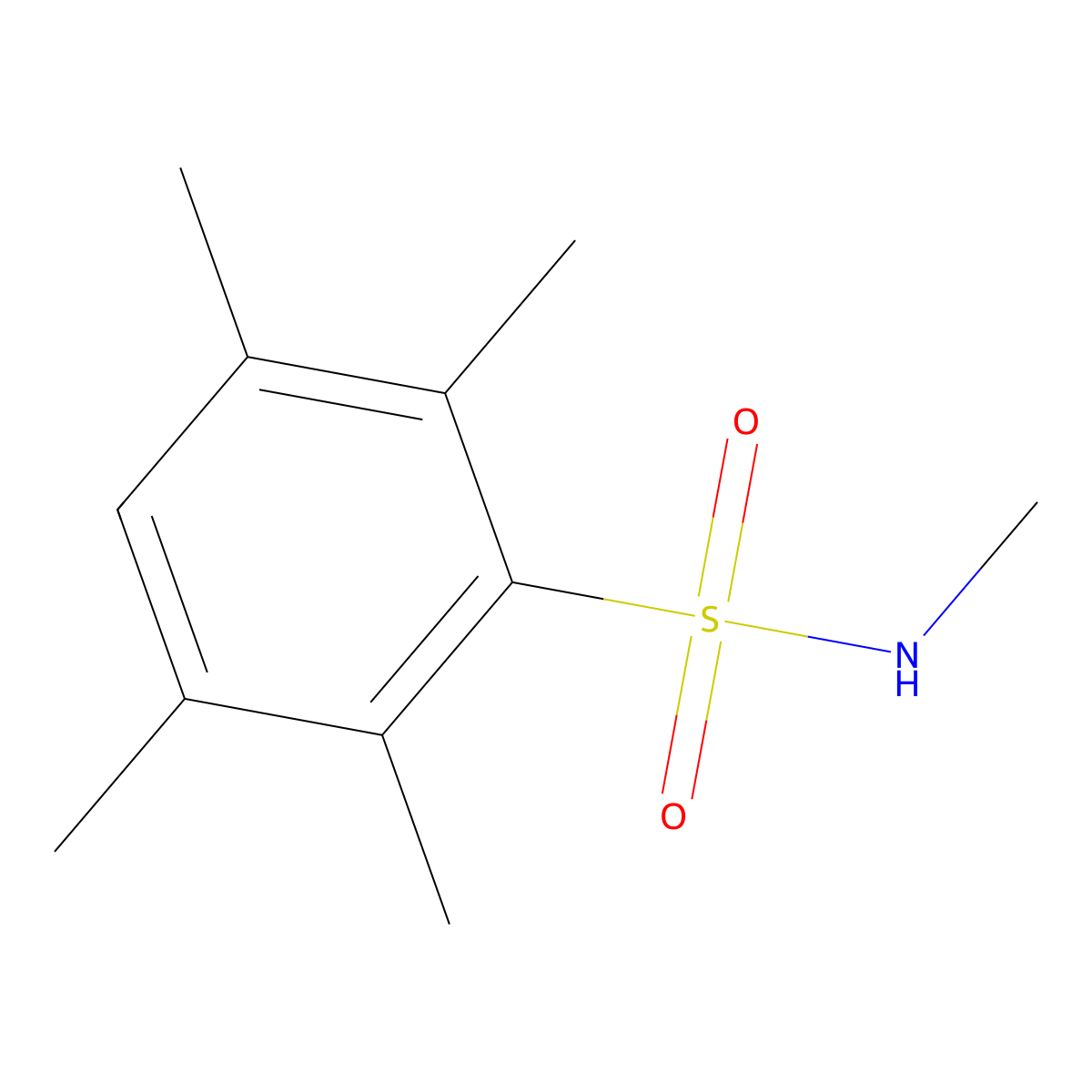N,2,3,5,6-pentamethylbenzene-1-sulfonamide molecular structure, CAS 749916-55-0