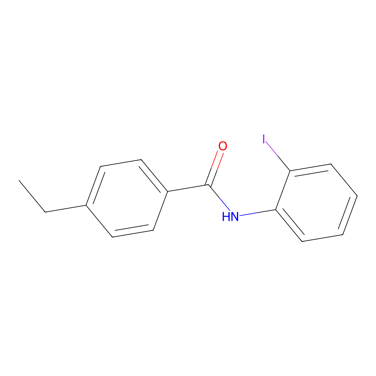 4-ethyl-N-(2-iodophenyl)benzamide molecular structure, CAS 749918-24-9