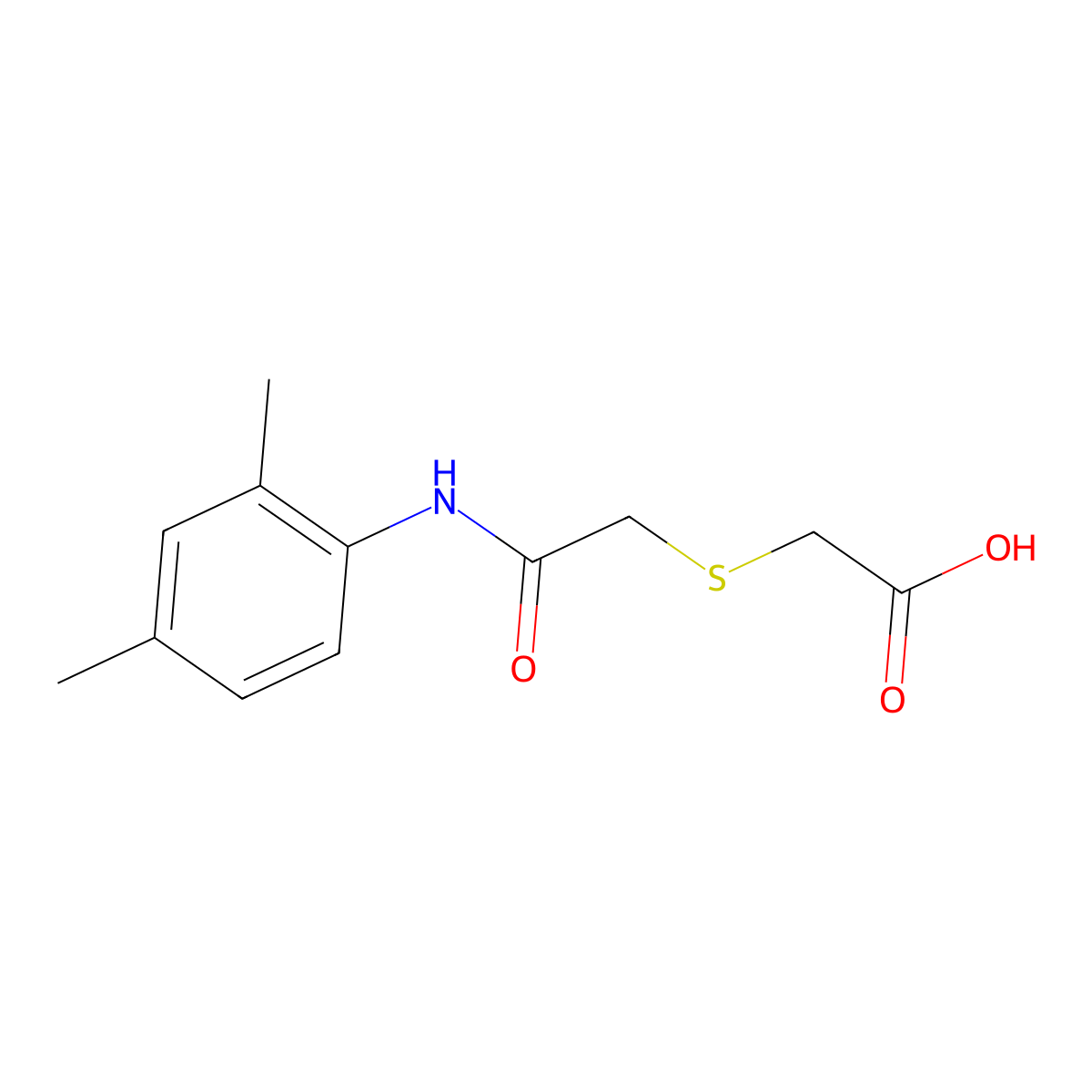 2-({[(2,4-Dimethylphenyl)carbamoyl]methyl}sulfanyl)acetic acid molecular structure, CAS 749920-11-4