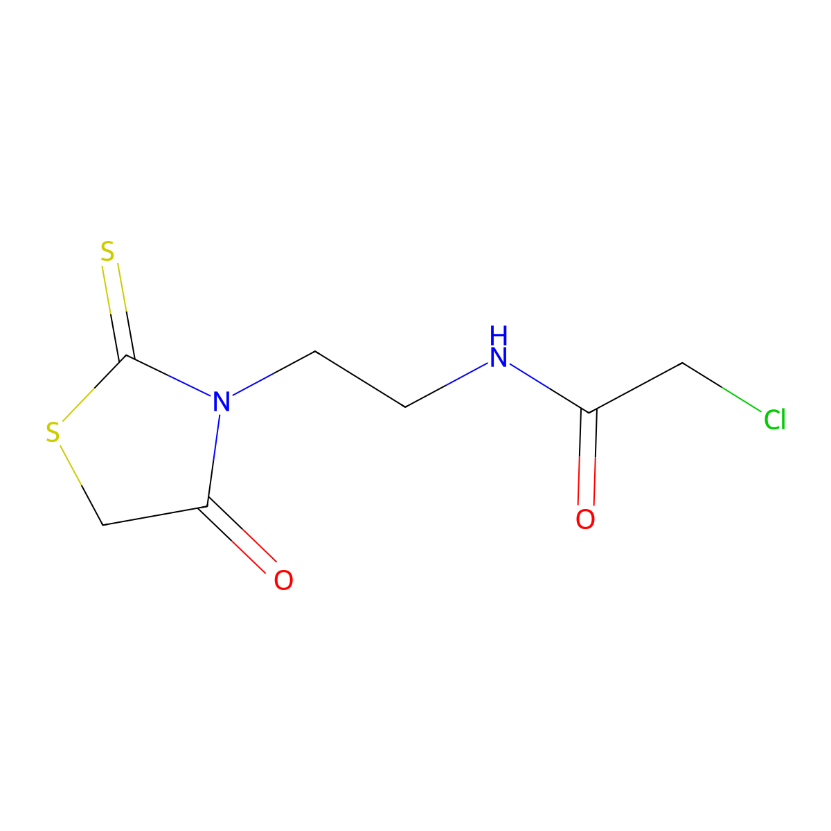 2-chloro-N-[2-(4-oxo-2-sulfanylidene-1,3-thiazolidin-3-yl)ethyl]acetamide molecular structure, CAS 749920-18-1