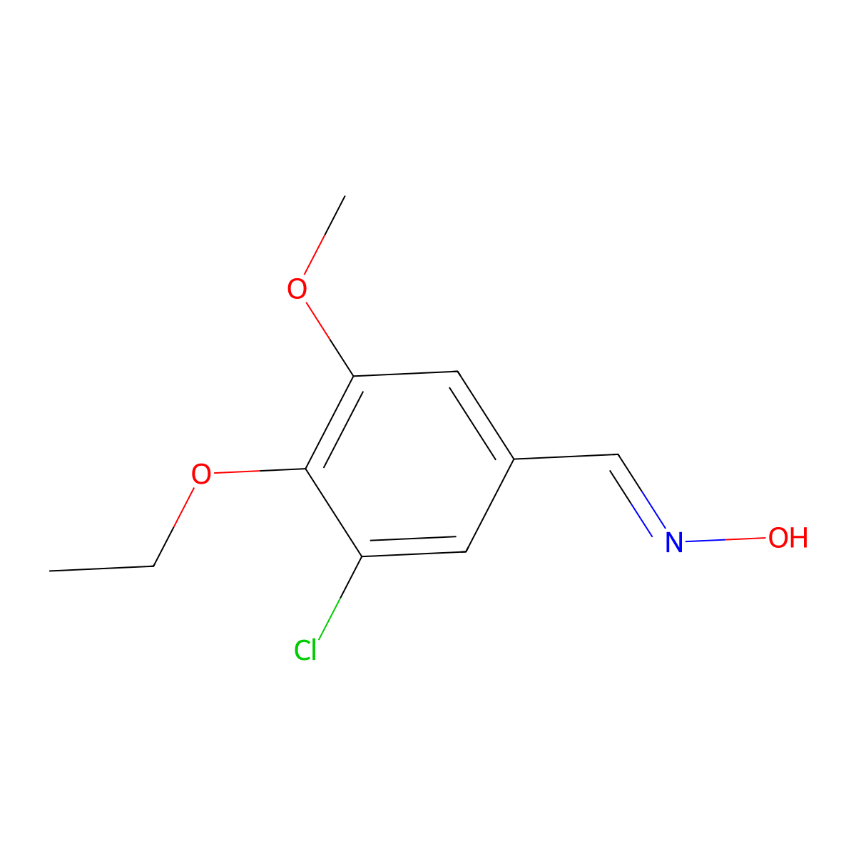 N-[(3-chloro-4-ethoxy-5-methoxyphenyl)methylidene]hydroxylamine molecular structure, CAS 749920-20-5