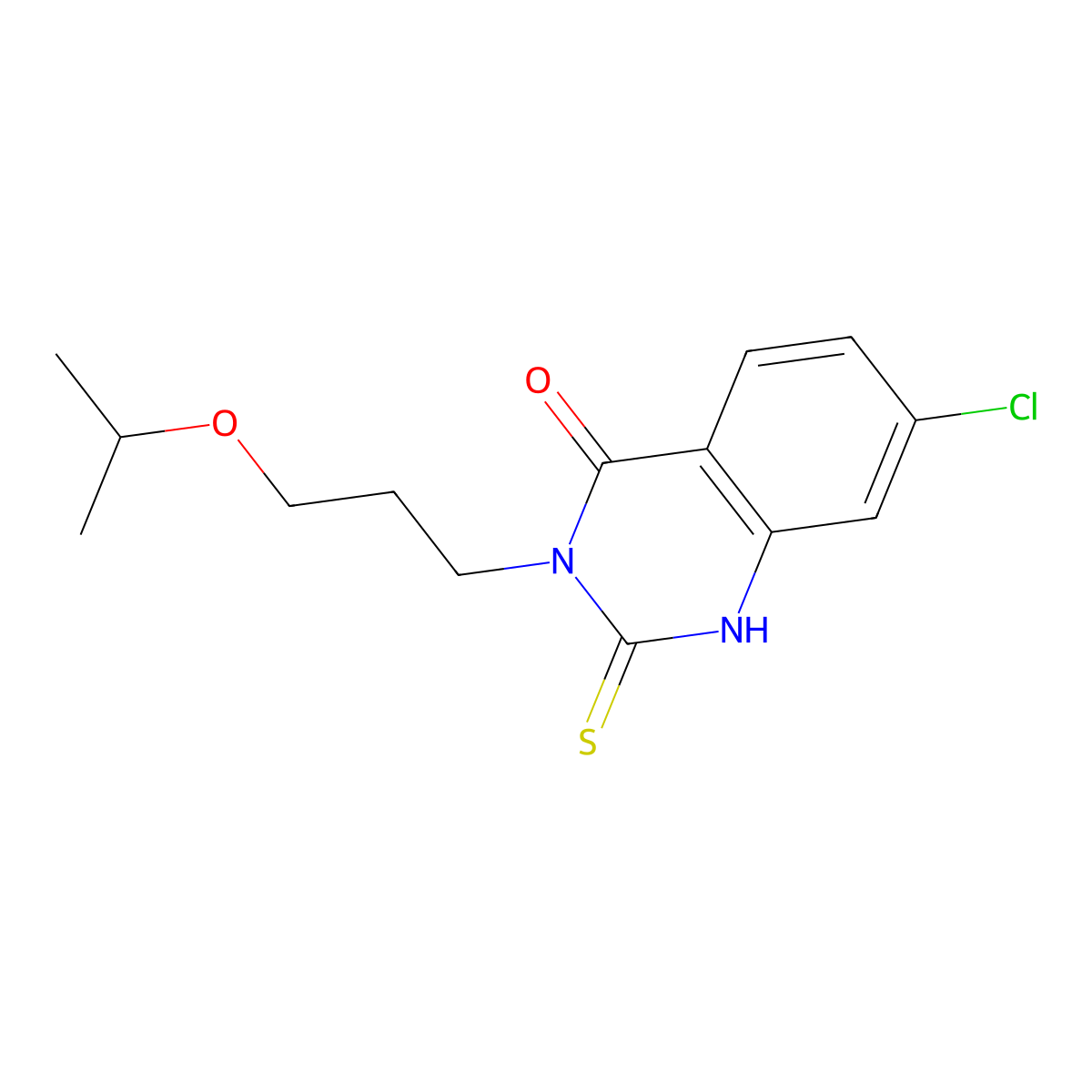 7-chloro-3-(3-isopropoxypropyl)-2-mercaptoquinazolin-4(3H)-one molecular structure, CAS 749920-45-4