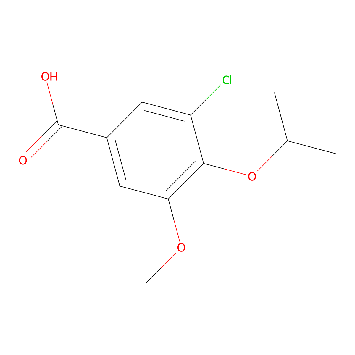 3-Chloro-5-methoxy-4-(1-methylethoxy)benzoic acid molecular structure, CAS 749920-56-7