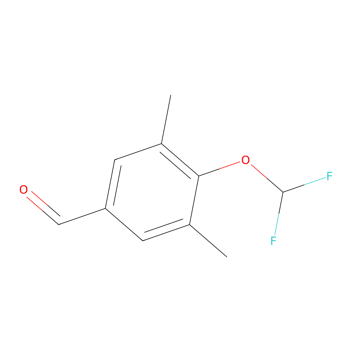 4-(Difluoromethoxy)-3,5-dimethylbenzaldehyde molecular structure, CAS 749920-58-9