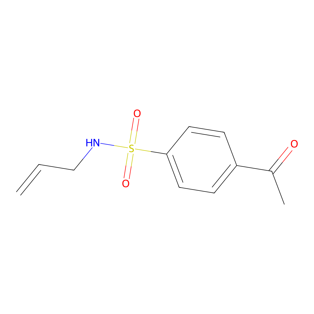 4-acetyl-N-(prop-2-en-1-yl)benzene-1-sulfonamide molecular structure, CAS 749920-60-3