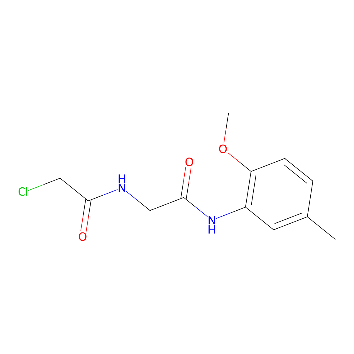 2-chloro-N-{2-[(2-methoxy-5-methylphenyl)amino]-2-oxoethyl}acetamide molecular structure, CAS 749920-76-1