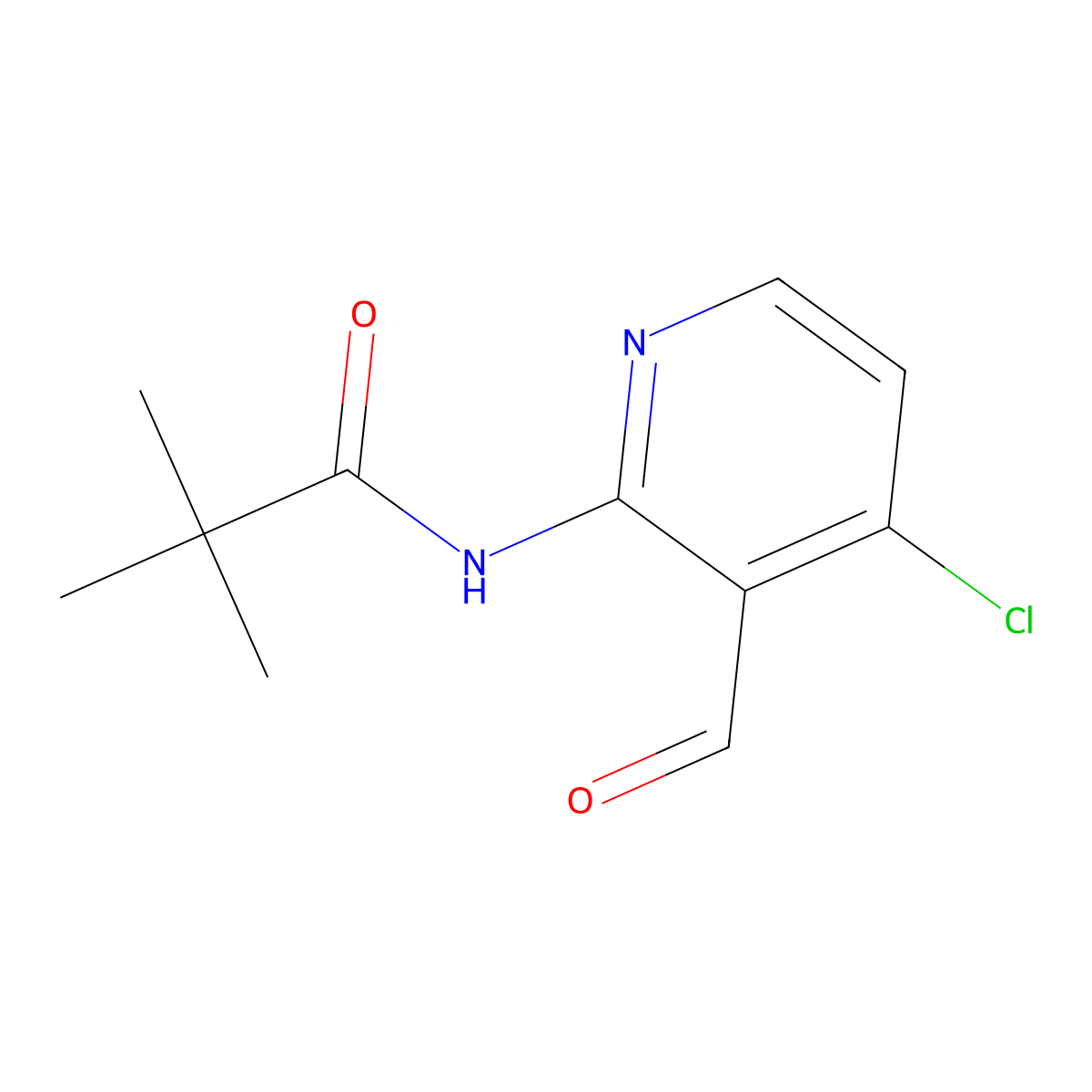 N-(4-Chloro-3-formylpyridin-2-yl)pivalamide molecular structure, CAS 749925-46-0