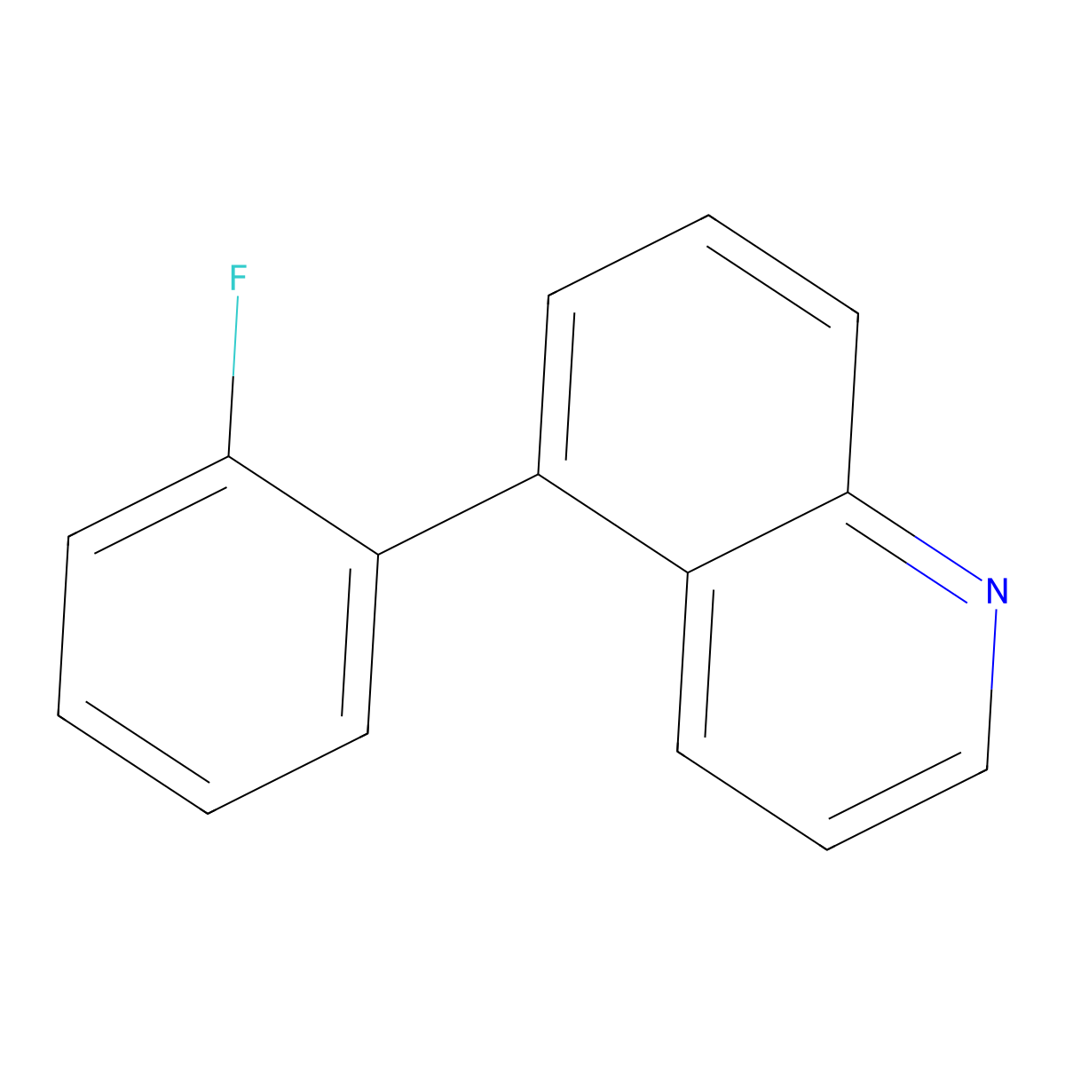 5-(2-Fluorophenyl)quinoline molecular structure, CAS 749925-62-0