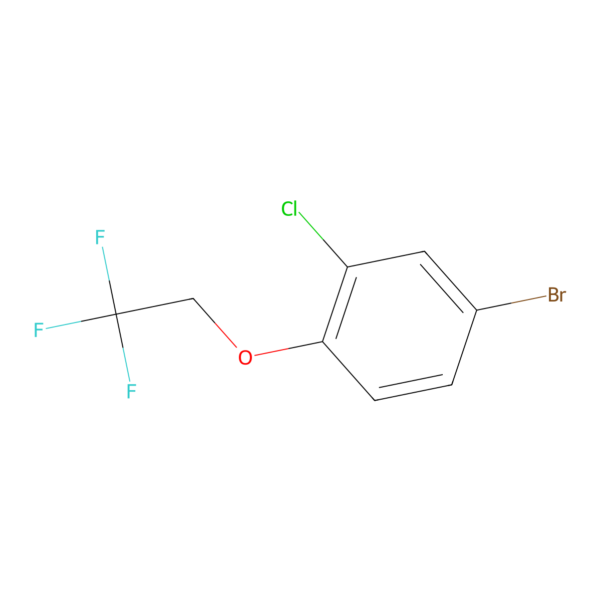 4-Bromo-2-chloro-1-(2,2,2-trifluoroethoxy)benzene molecular structure, CAS 749927-60-4