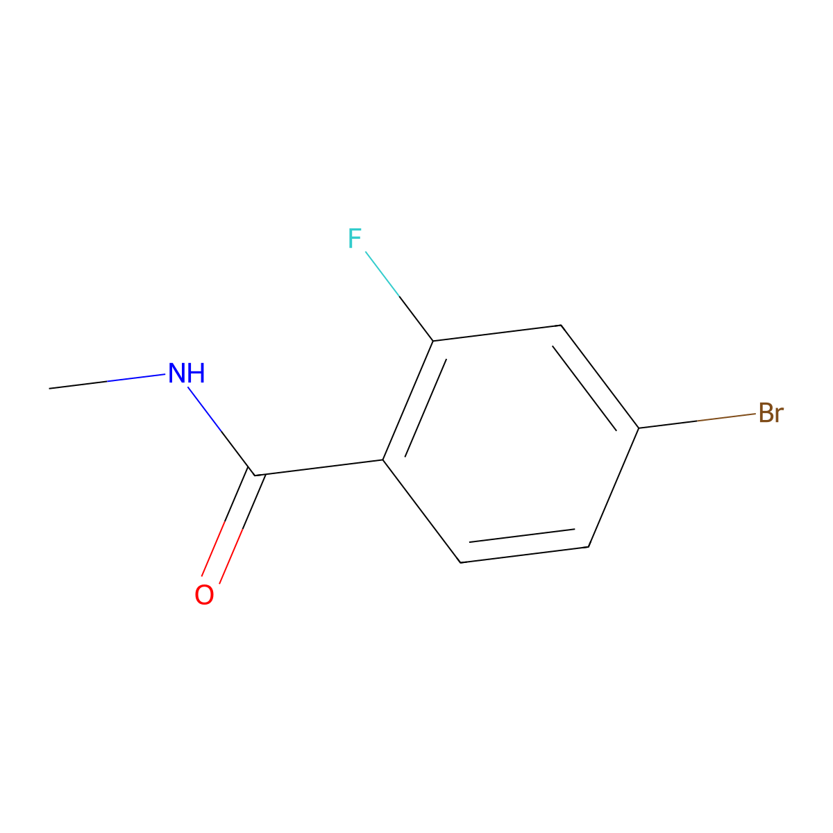 Benzamide, 4-bromo-2-fluoro-N-methyl- molecular structure, CAS 749927-69-3