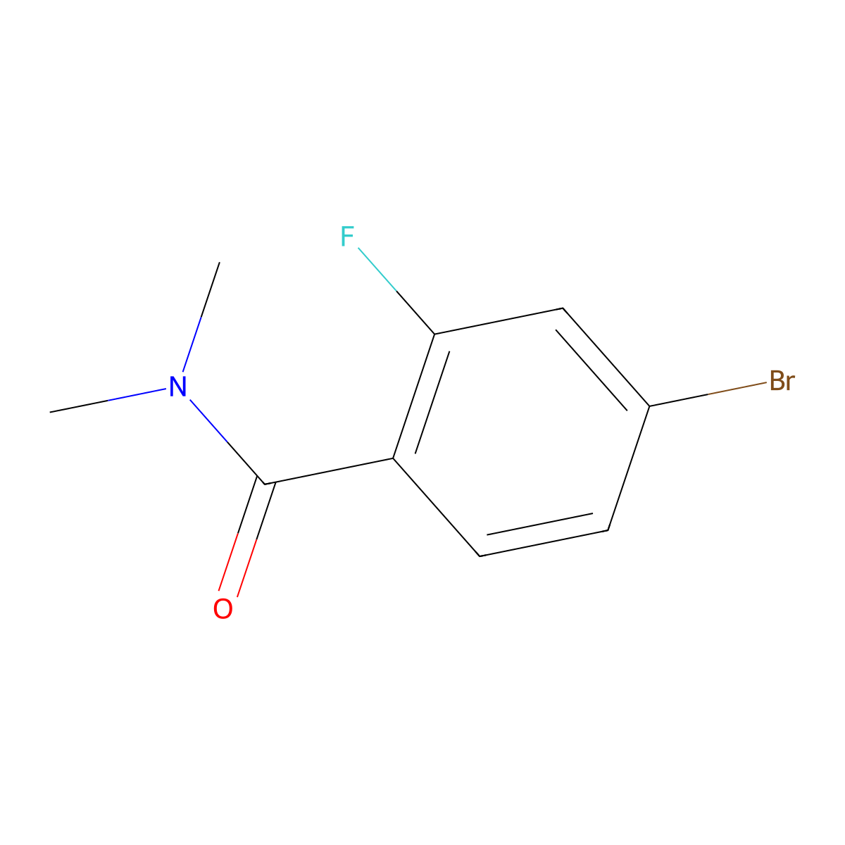 4-Bromo-2-fluoro-N,N-dimethylbenzamide molecular structure, CAS 749927-80-8