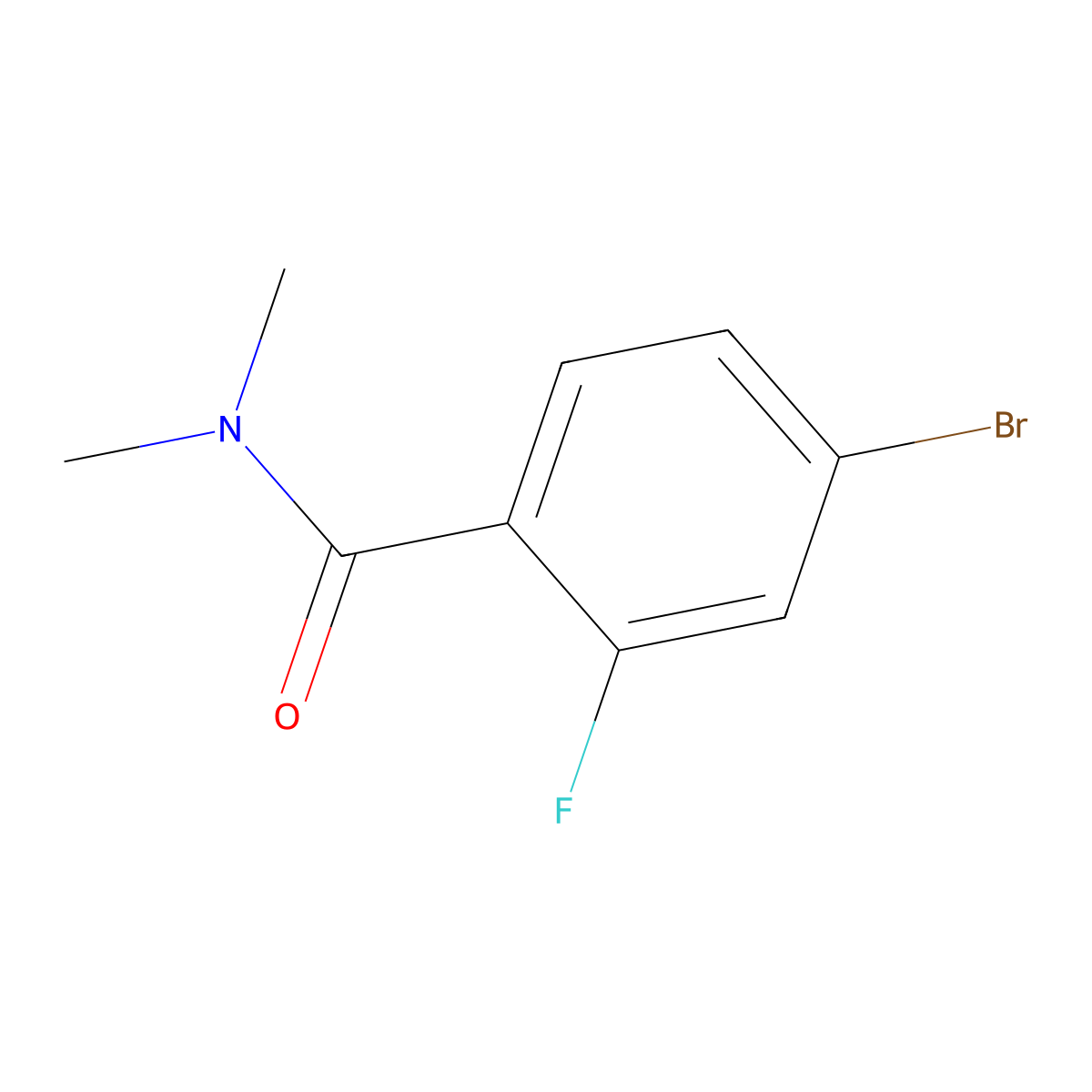 4-Bromo-2-fluoro-N,N-dimethylbenzamide molecular structure, CAS 749927-80-8