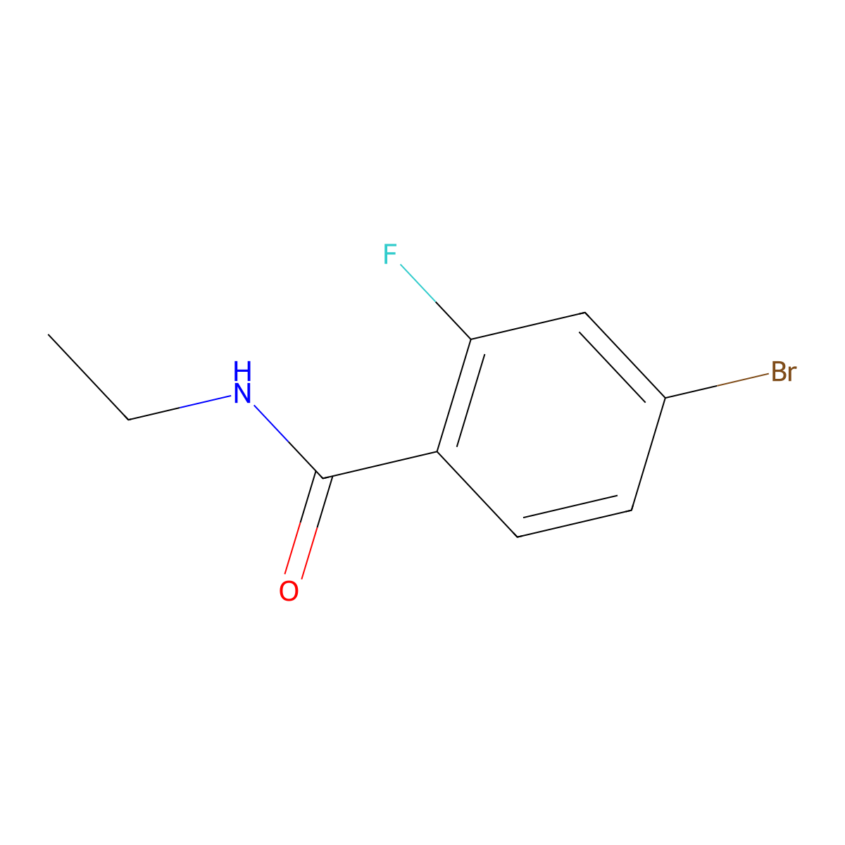 4-Bromo-N-ethyl-2-fluorobenzamide molecular structure, CAS 749927-82-0