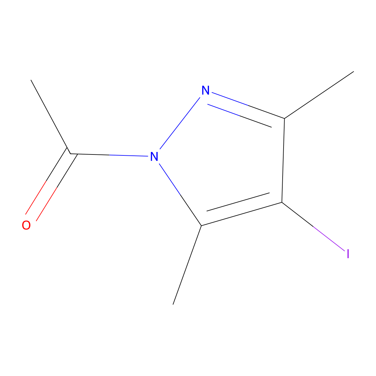 1-(4-Iodo-3,5-dimethyl-1H-pyrazol-1-yl)ethanone molecular structure, CAS 749927-85-3