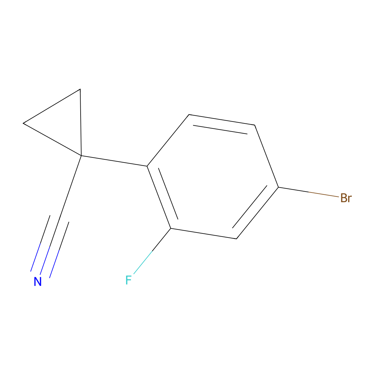 1-(4-Bromo-2-fluorophenyl)cyclopropane-1-carbonitrile molecular structure, CAS 749928-88-9