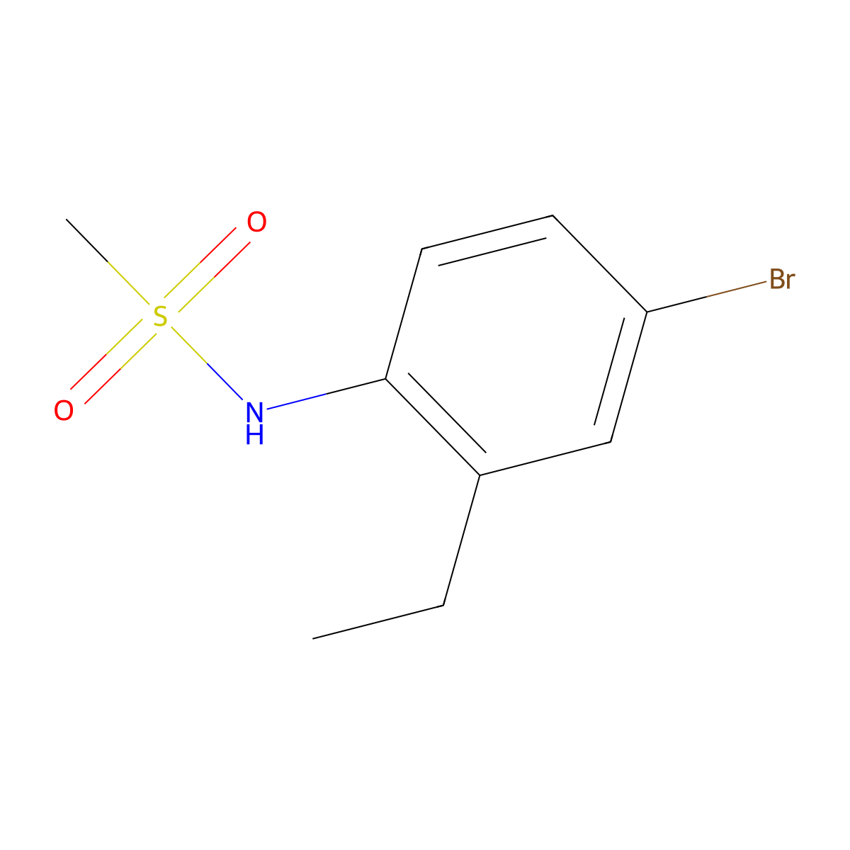 N-(4-bromo-2-ethylphenyl)methanesulfonamide molecular structure, CAS 749928-94-7