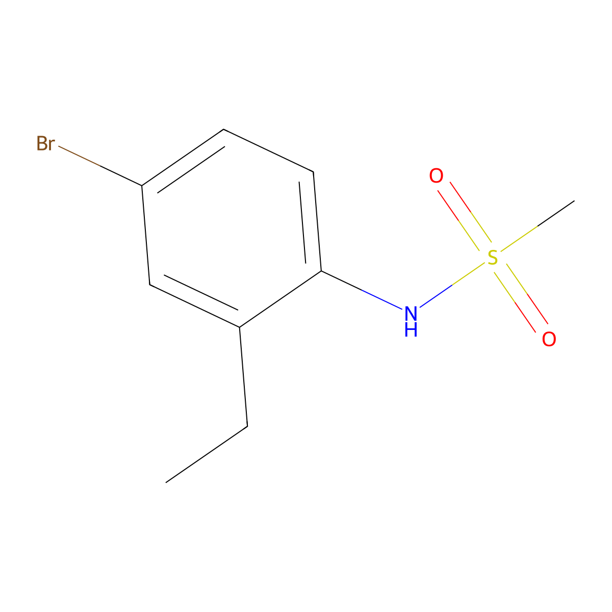 N-(4-bromo-2-ethylphenyl)methanesulfonamide molecular structure, CAS 749928-94-7