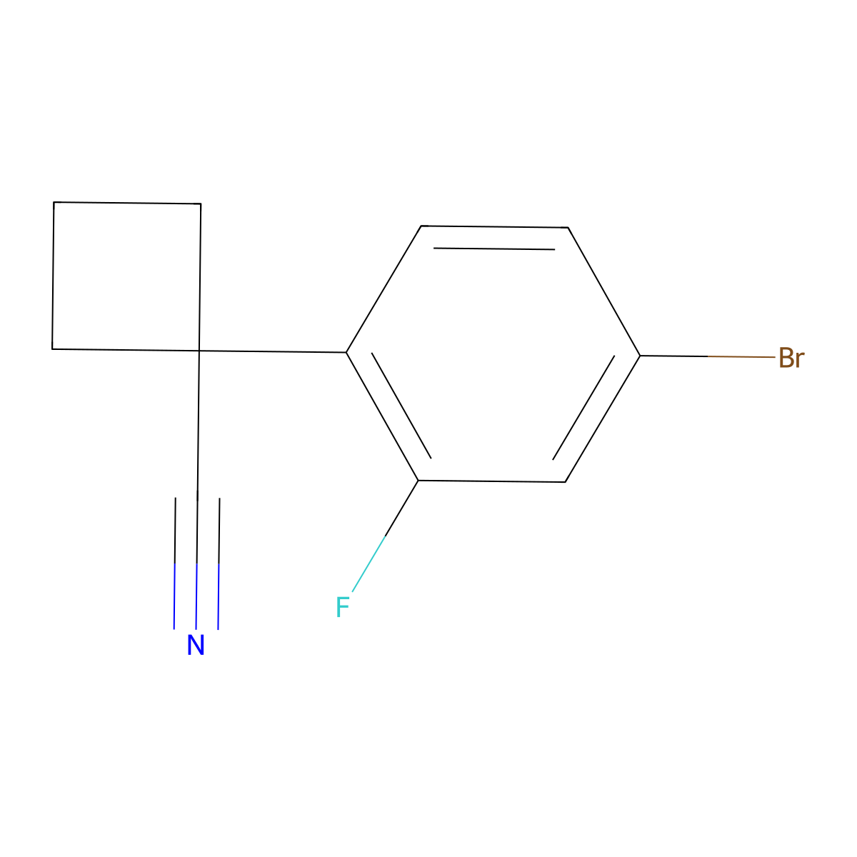 1-(4-Bromo-2-fluorophenyl)cyclobutanecarbonitrile molecular structure, CAS 749929-04-2