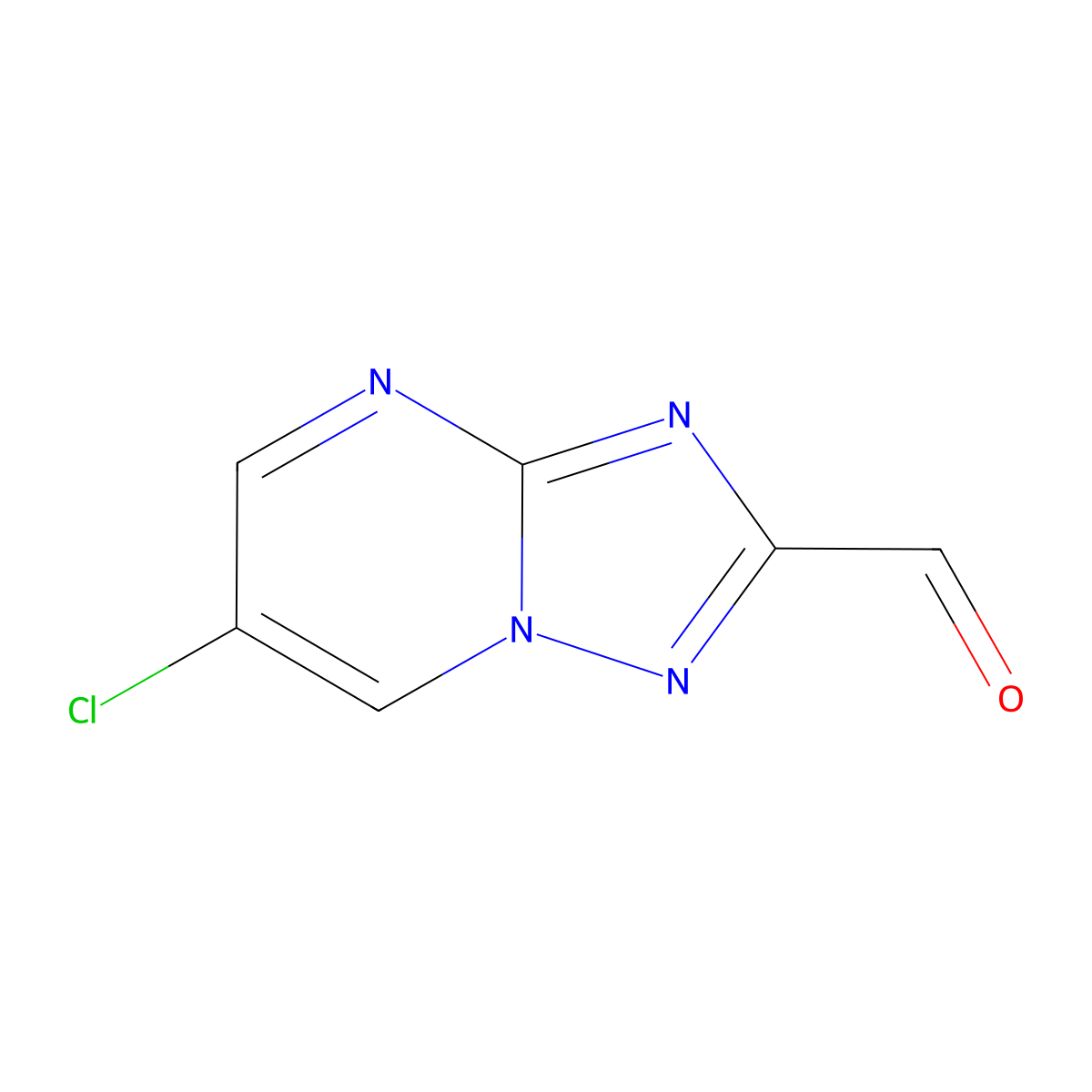 6-Chloro-[1,2,4]triazolo[1,5-a]pyrimidine-2-carbaldehyde molecular structure, CAS 749929-27-9