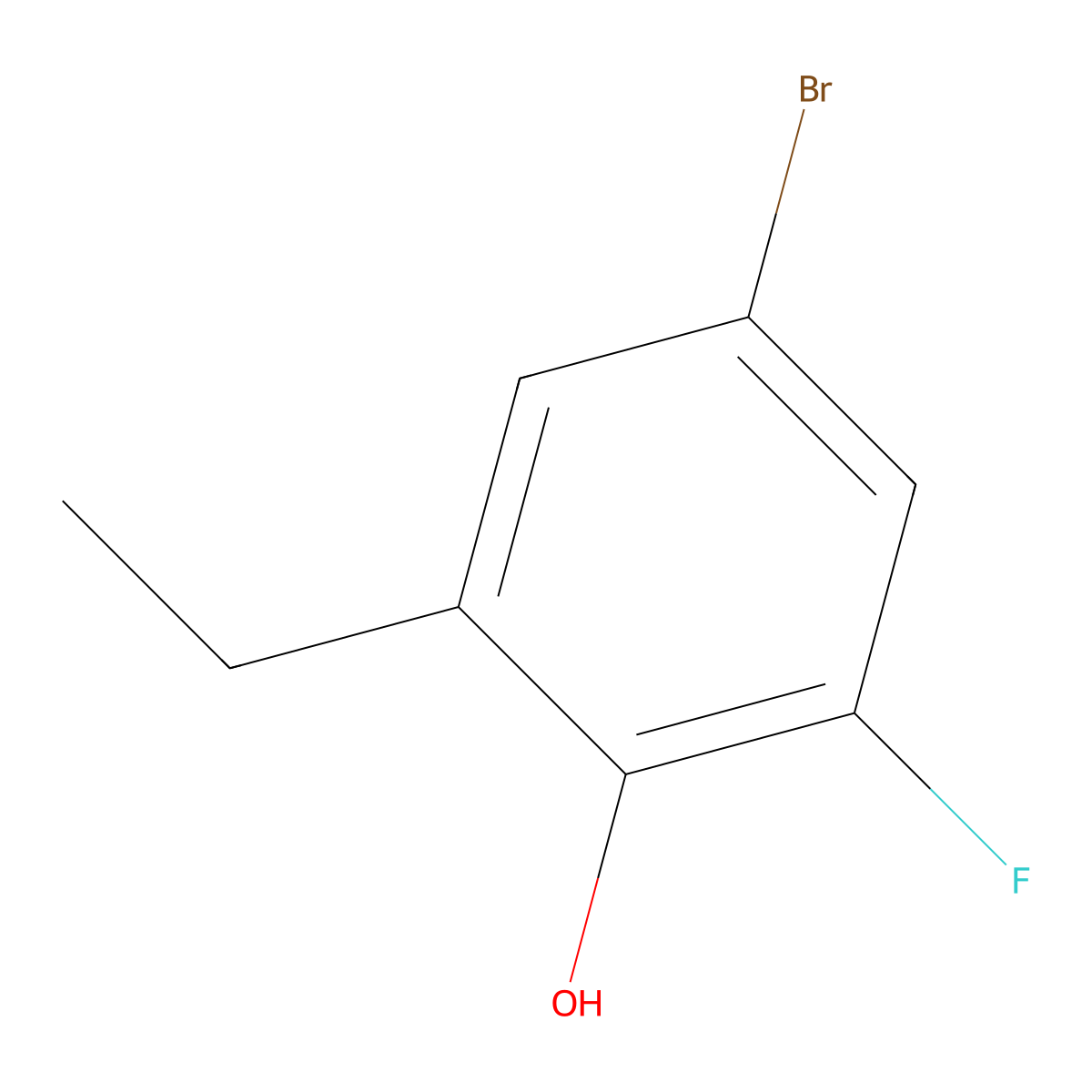 4-Bromo-2-ethyl-6-fluorophenol molecular structure, CAS 749929-49-5