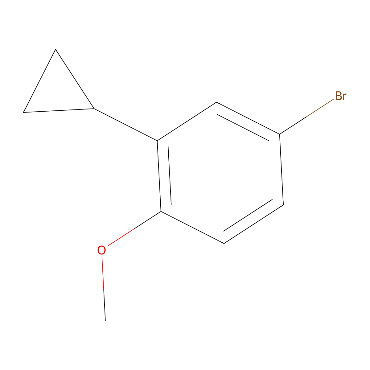 4-Bromo-2-cyclopropyl-1-methoxybenzene molecular structure, CAS 749929-58-6
