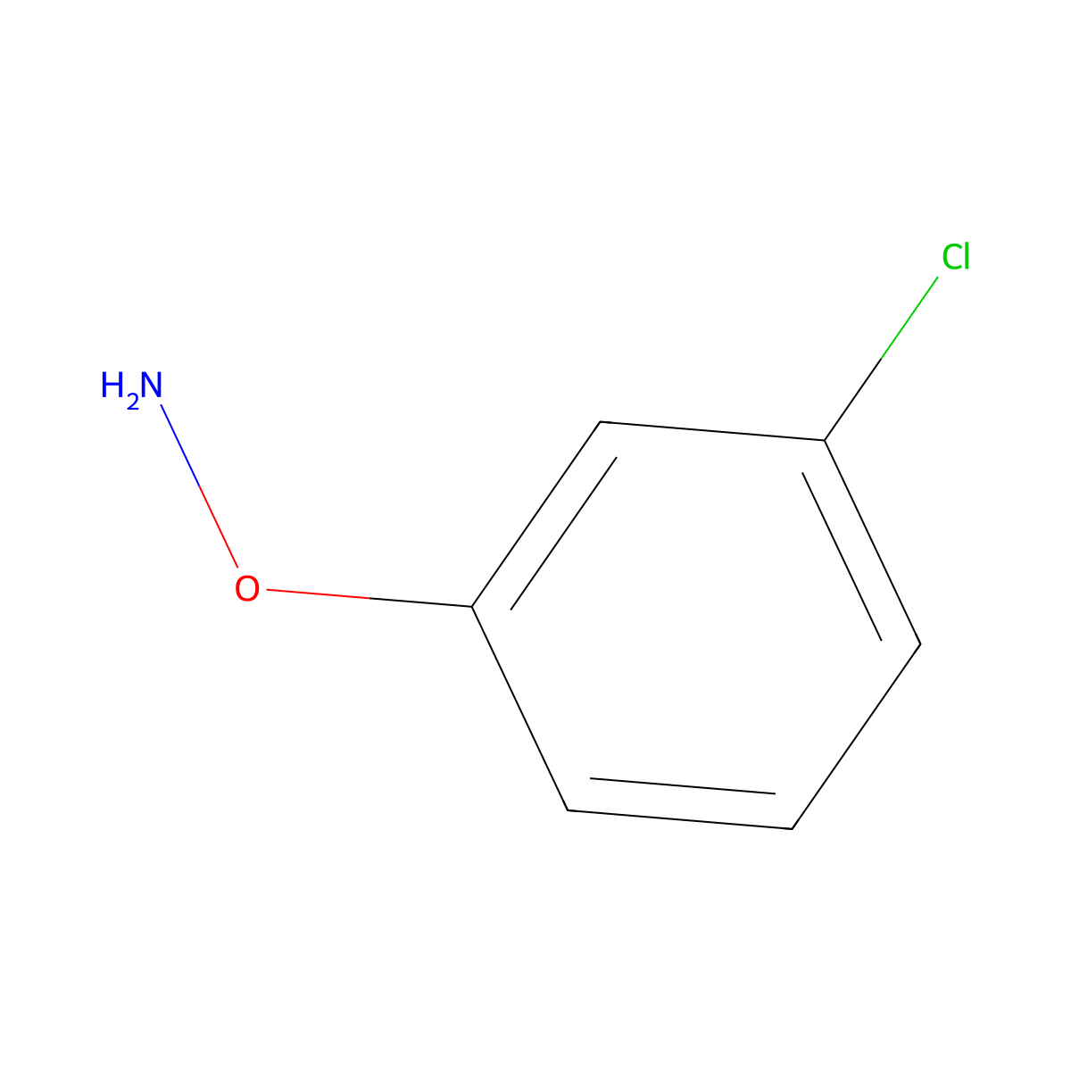 O-(3-chlorophenyl)hydroxylamine molecular structure, CAS 74993-54-7