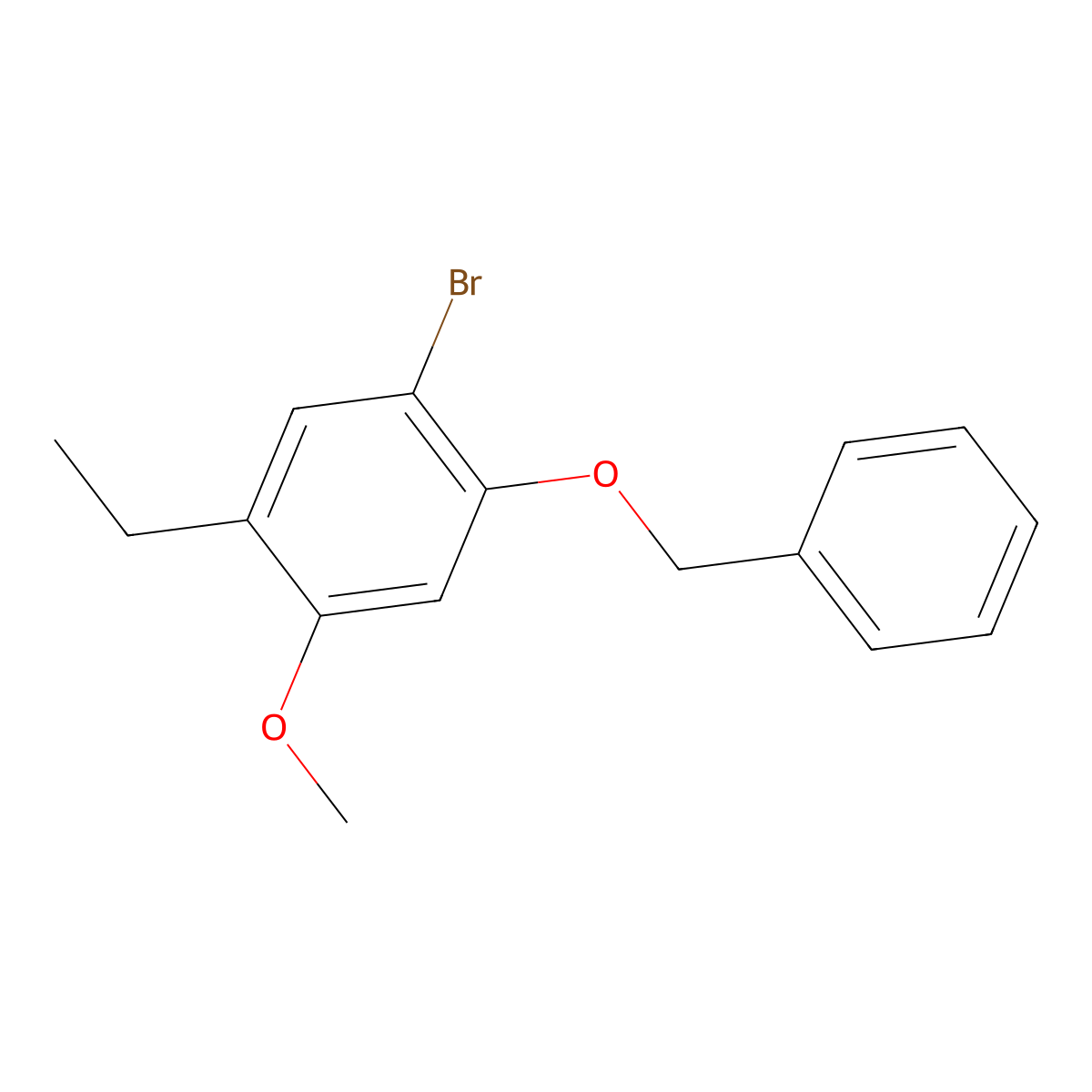 1-Benzyloxy-2-bromo-4-ethyl-5-methoxy-benzene molecular structure, CAS 749930-40-3