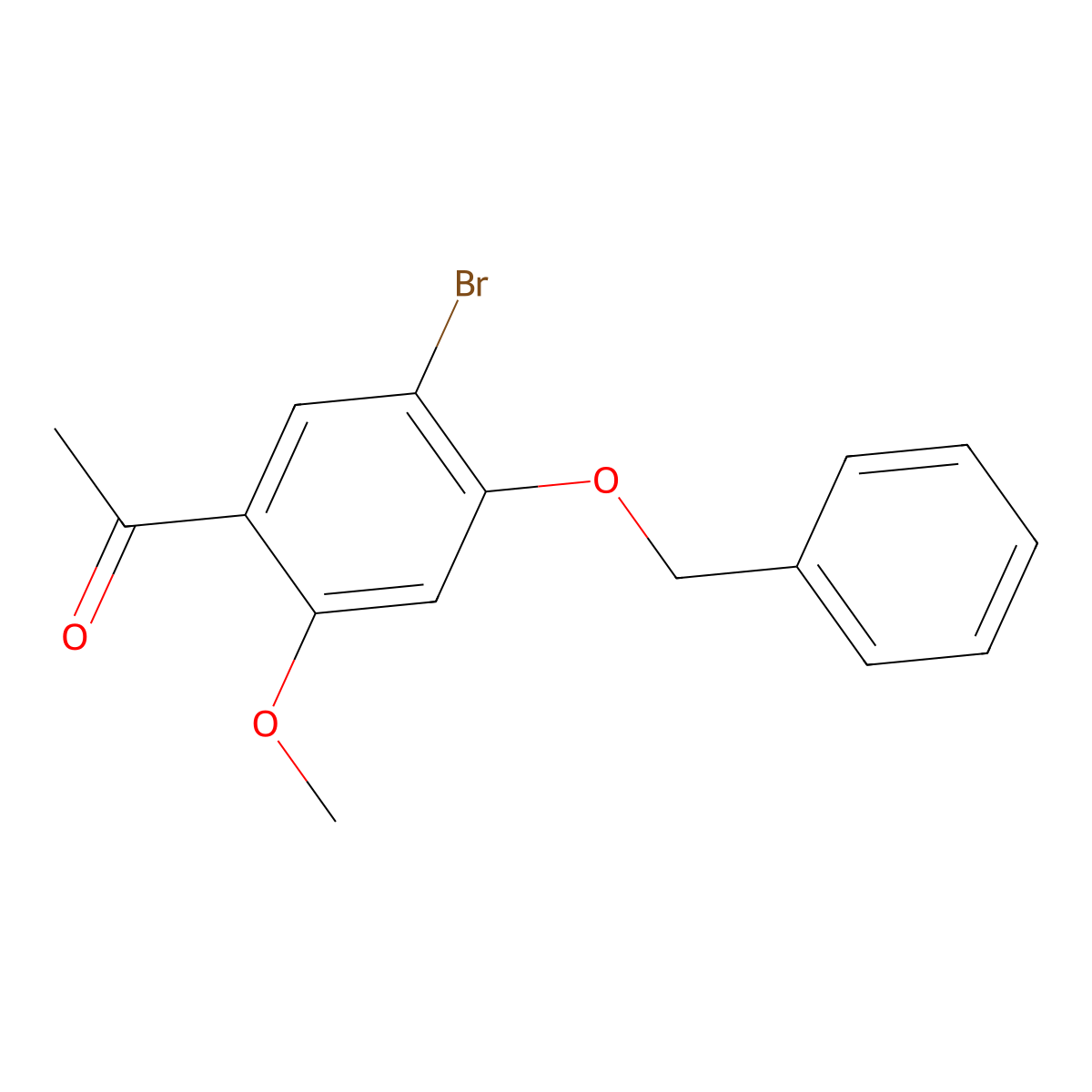 1-(4-(Benzyloxy)-5-bromo-2-methoxyphenyl)ethanone molecular structure, CAS 749930-41-4