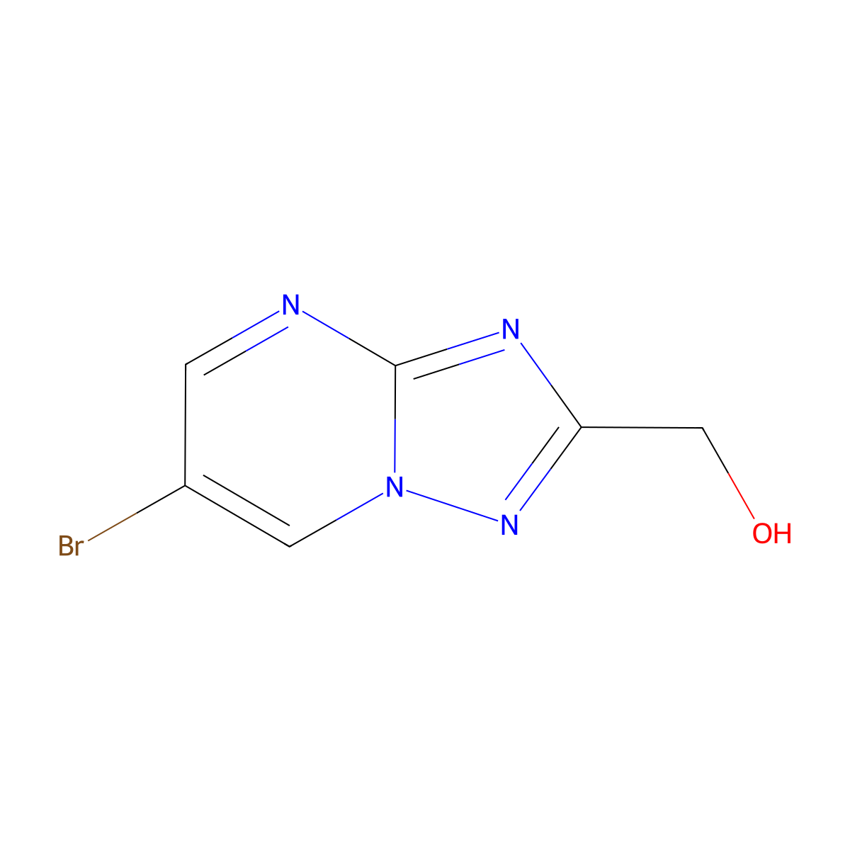 {6-Bromo-[1,2,4]triazolo[1,5-a]pyrimidin-2-yl}methanol molecular structure, CAS 749930-90-3