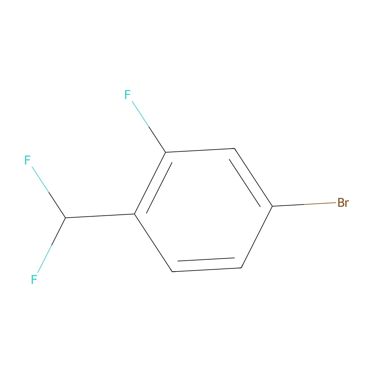 4-Bromo-1-(difluoromethyl)-2-fluorobenzene molecular structure, CAS 749932-17-0