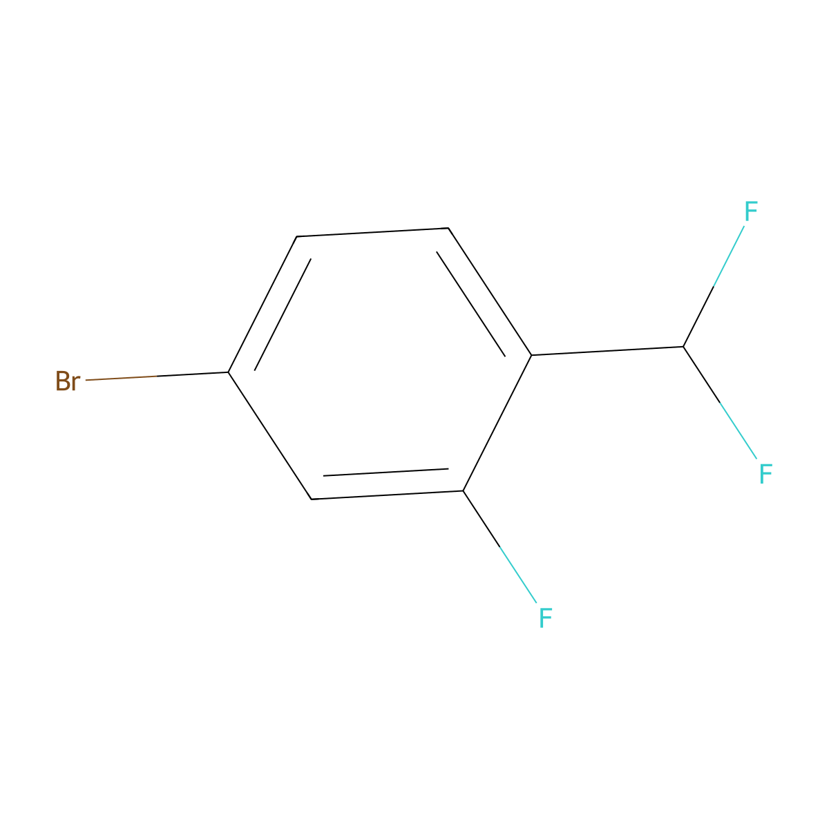 4-Bromo-1-(difluoromethyl)-2-fluorobenzene molecular structure, CAS 749932-17-0