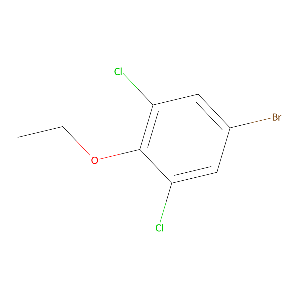 5-Bromo-1,3-dichloro-2-ethoxybenzene molecular structure, CAS 749932-70-5