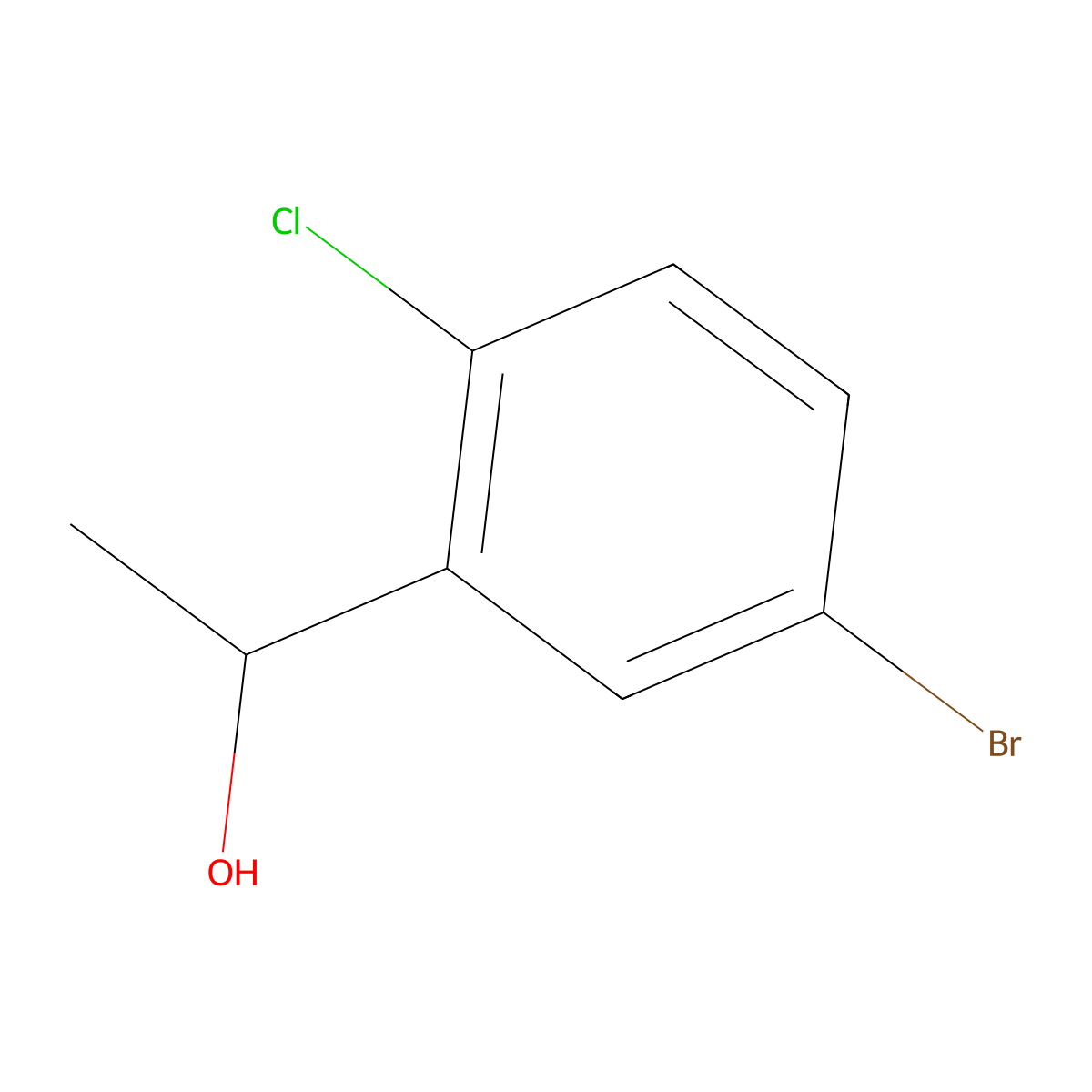 1-(5-Bromo-2-chlorophenyl)ethanol molecular structure, CAS 749932-77-2