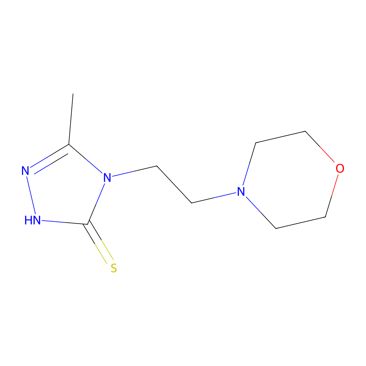 5-Methyl-4-(2-morpholinoethyl)-4H-1,2,4-triazole-3-thiol molecular structure, CAS 749933-99-1