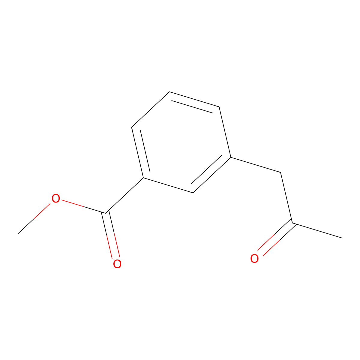 Methyl 3-(2-oxopropyl)benzoate molecular structure, CAS 74998-19-9