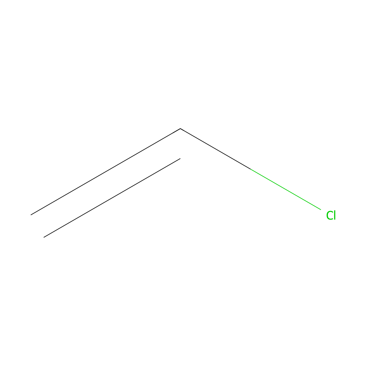 Vinyl Chloride molecular structure, CAS 75-01-4