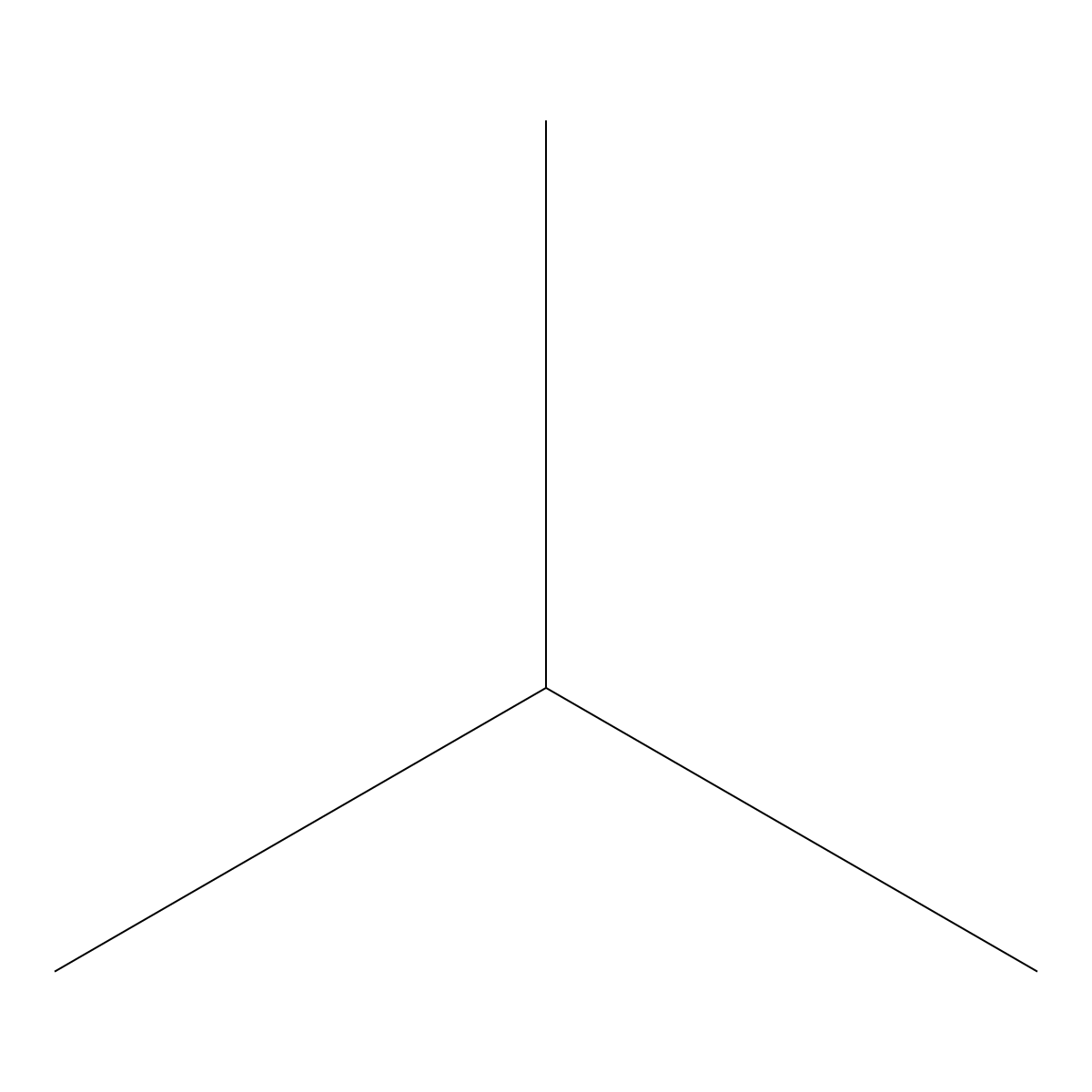 Isobutane molecular structure, CAS 75-28-5