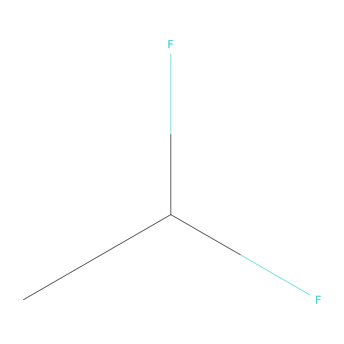 1,1-Difluoroethane molecular structure, CAS 75-37-6