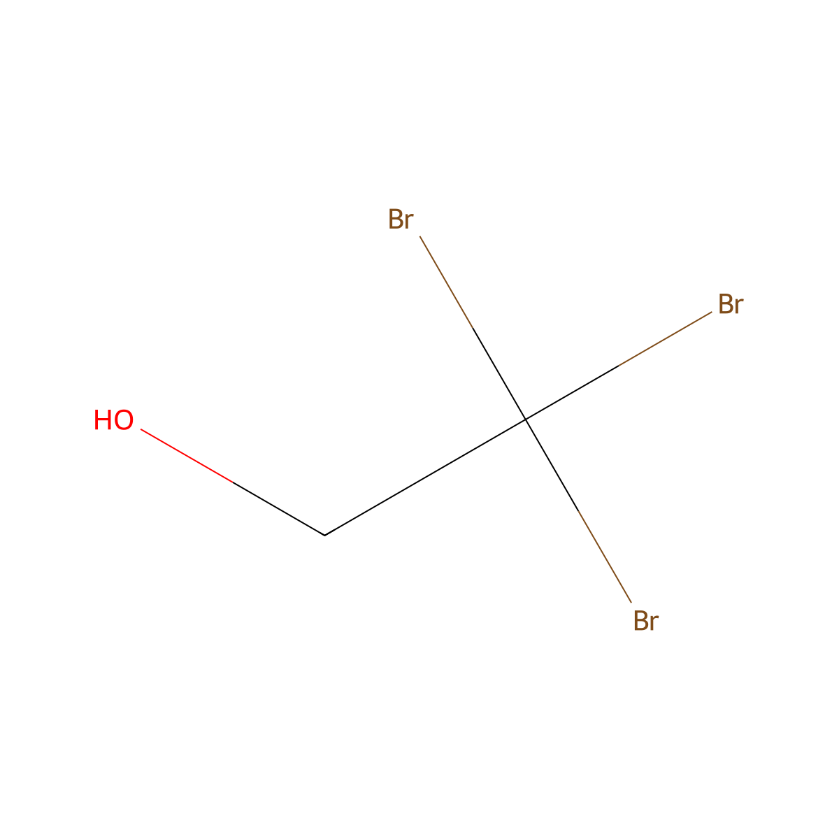 Tribromoethanol molecular structure, CAS 75-80-9